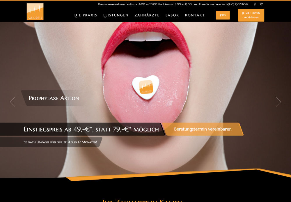 Webseite (Kundenseite)