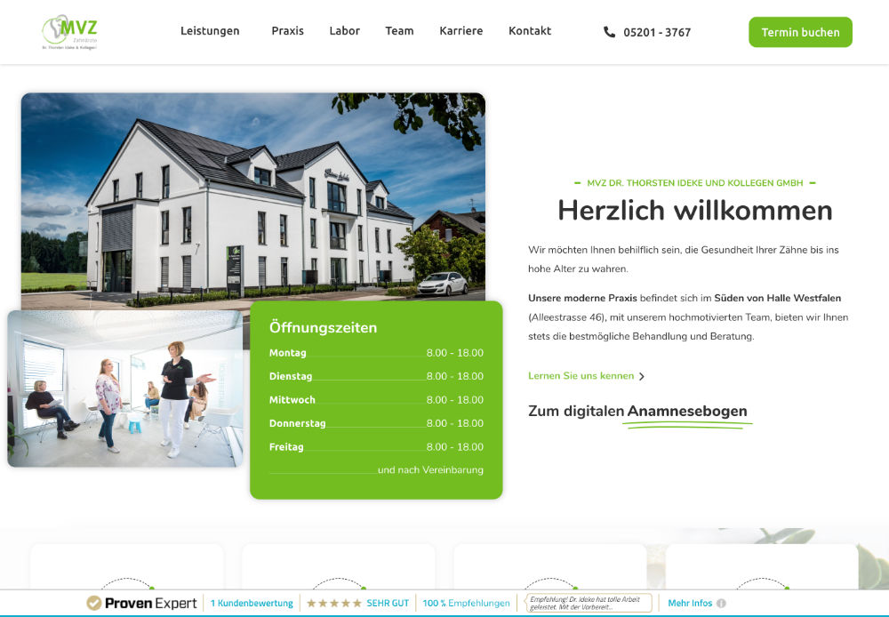 Webseite (Kundenseite)