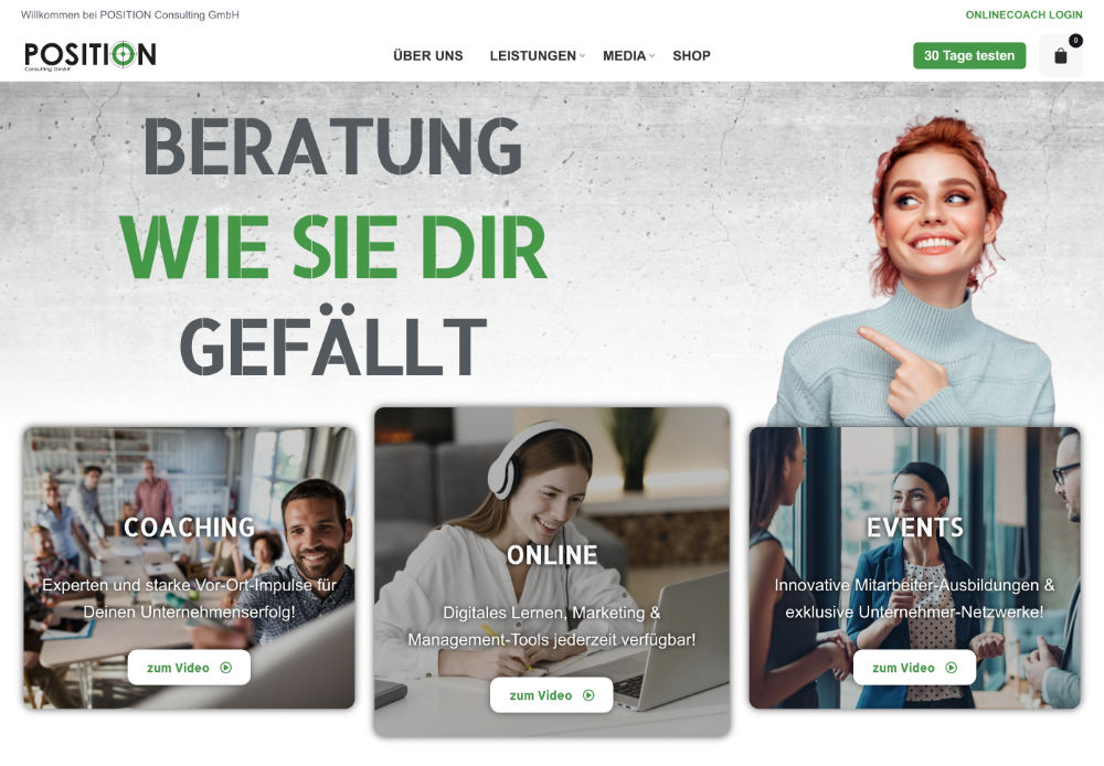 Webseite (Kundenseite)